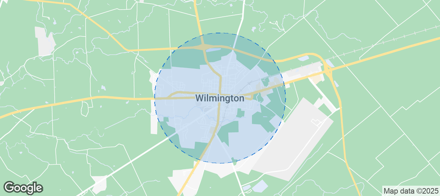 Map of Airbnb listings in Wilmington
