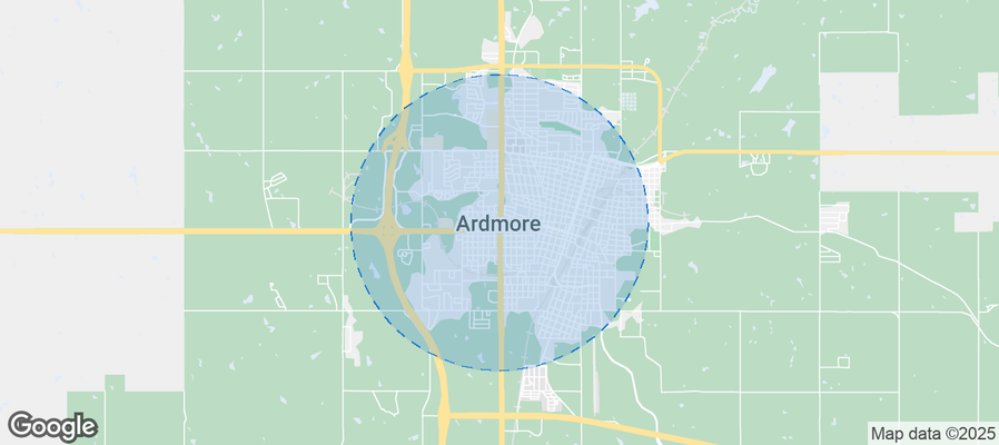 Map of Airbnb listings in Ardmore
