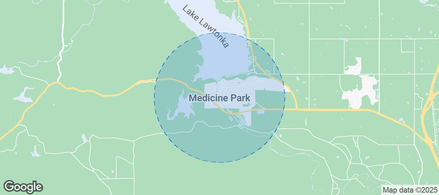 Map of Airbnb listings in Medicine Park
