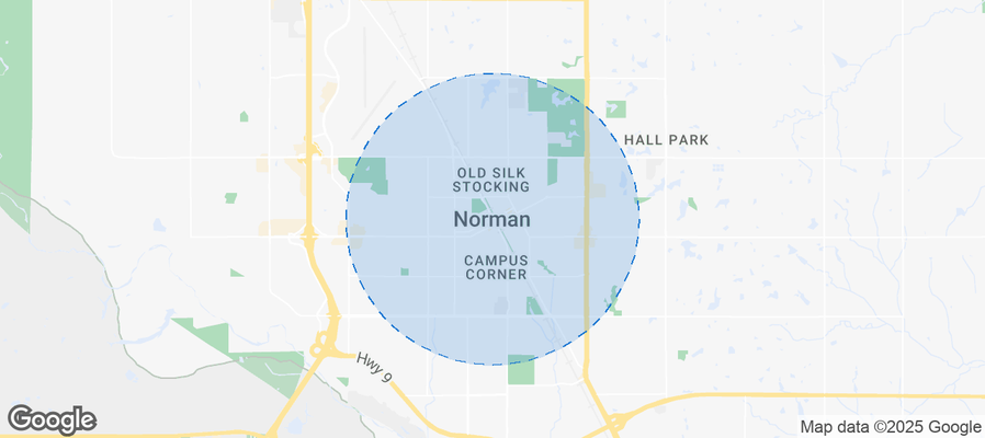 Map of Airbnb listings in Norman