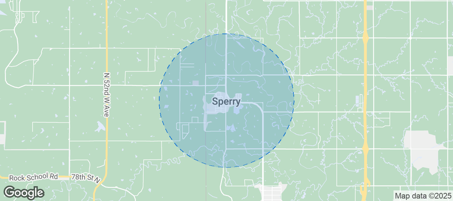 Map of Airbnb listings in Sperry