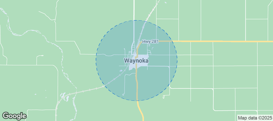 Map of Airbnb listings in Waynoka