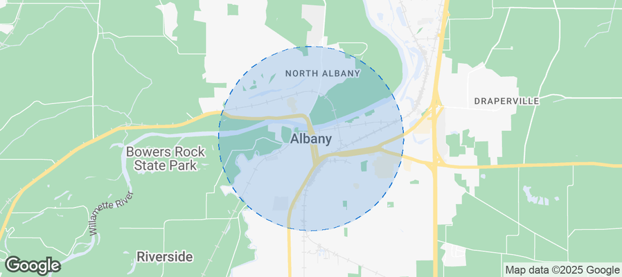 Map of Airbnb listings in Albany