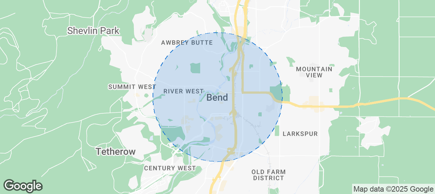 Map of Airbnb listings in Bend