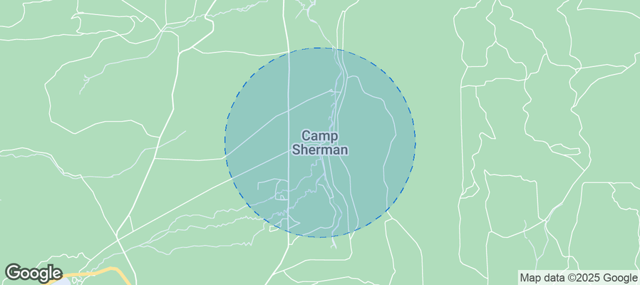 Map of Airbnb listings in Camp Sherman