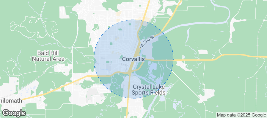 Map of Airbnb listings in Corvallis