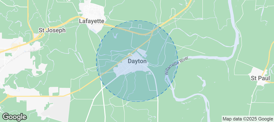 Map of Airbnb listings in Dayton