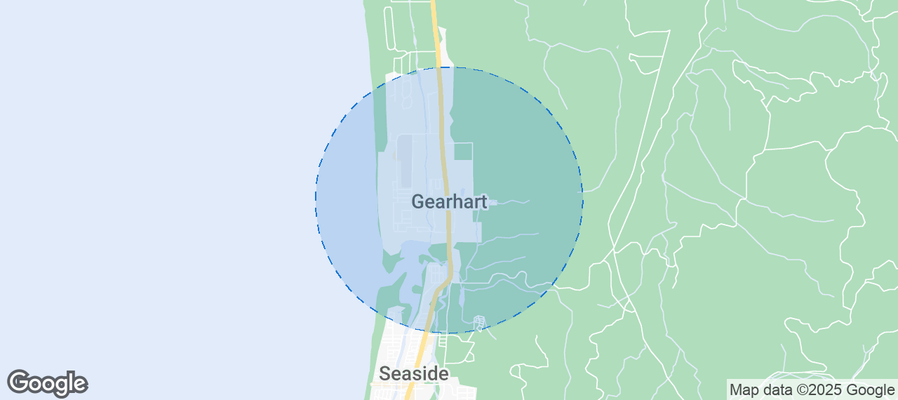 Map of Airbnb listings in Gearhart