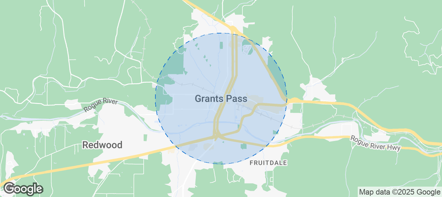 Map of Airbnb listings in Grants Pass