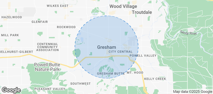 Map of Airbnb listings in Gresham