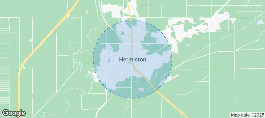 Map of Airbnb listings in Hermiston