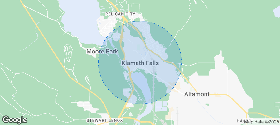 Map of Airbnb listings in Klamath Falls