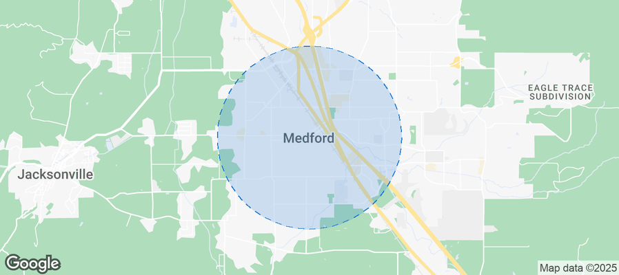 Map of Airbnb listings in Medford