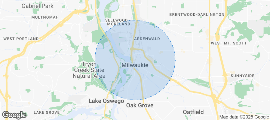 Map of Airbnb listings in Milwaukie