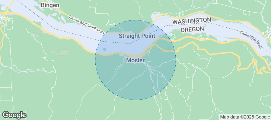 Map of Airbnb listings in Mosier