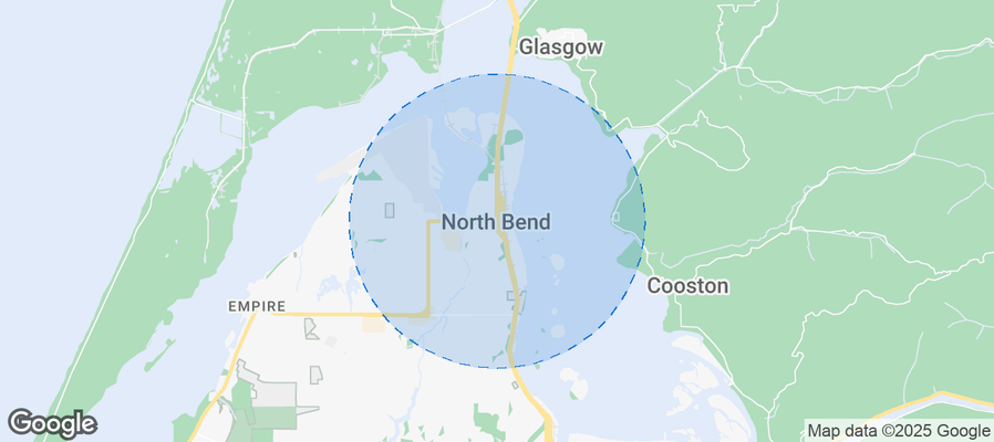 Map of Airbnb listings in North Bend
