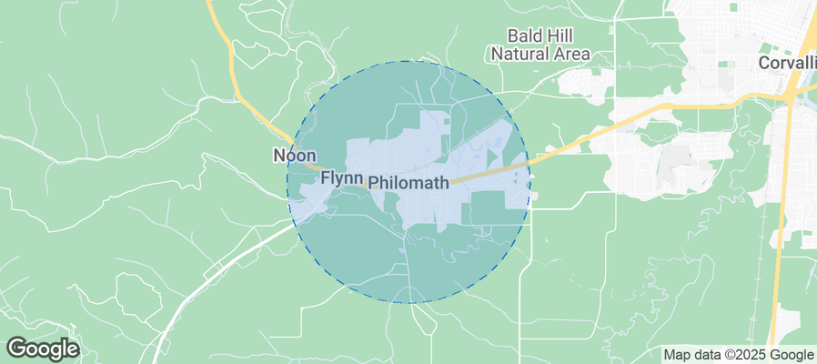 Map of Airbnb listings in Philomath