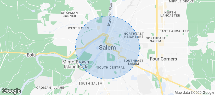 Map of Airbnb listings in Salem