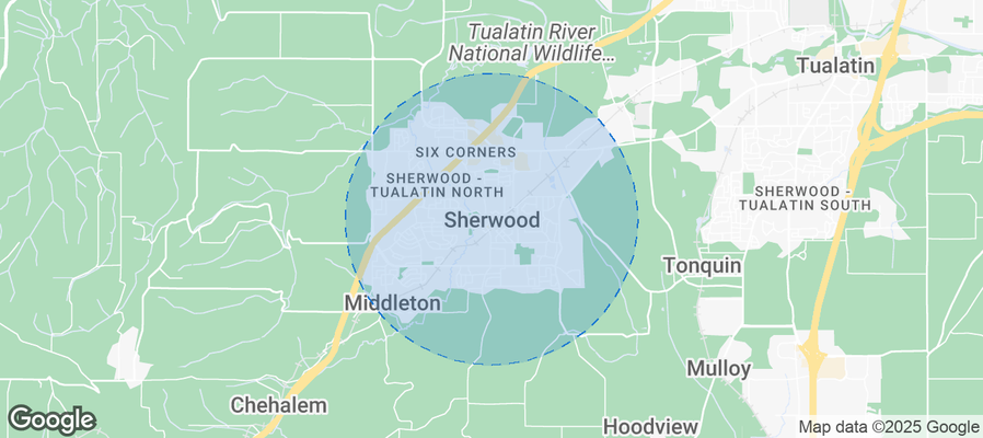 Map of Airbnb listings in Sherwood