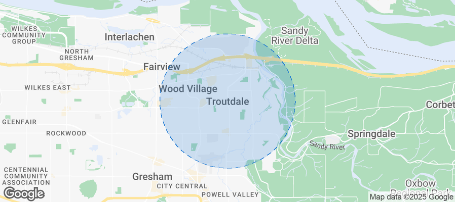 Map of Airbnb listings in Troutdale