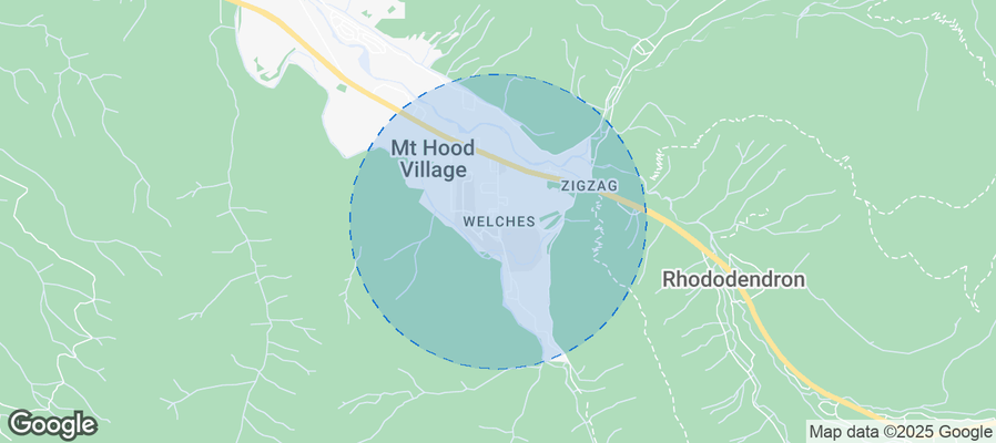 Map of Airbnb listings in Welches