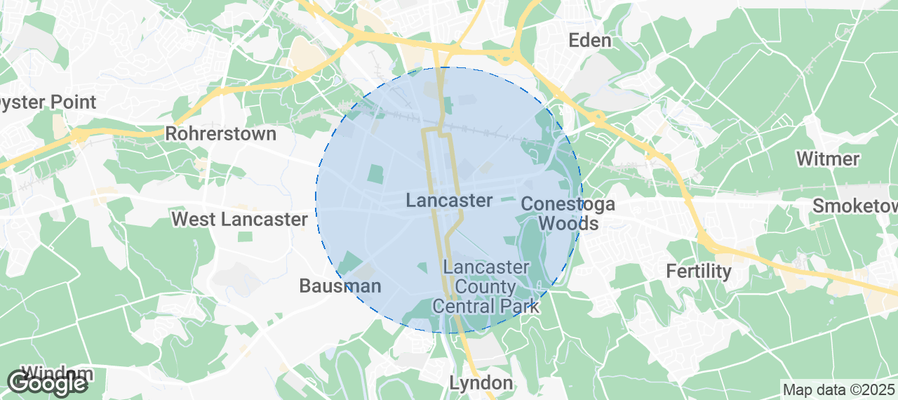 Map of Airbnb listings in Lancaster