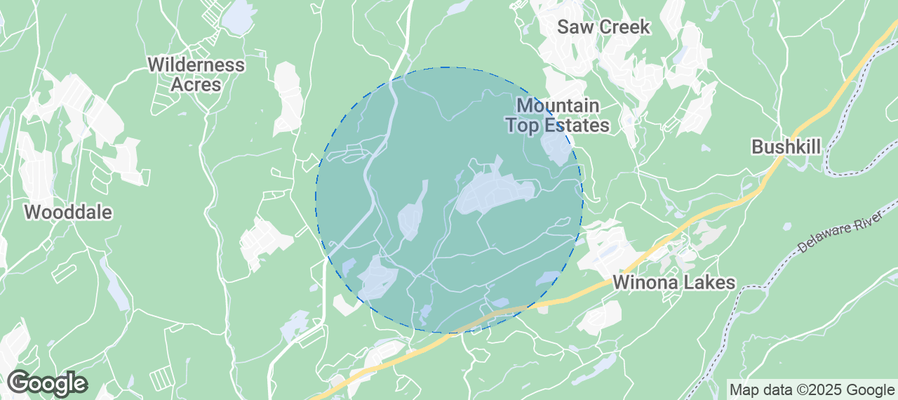 Map of Airbnb listings in Middle Smithfield Township