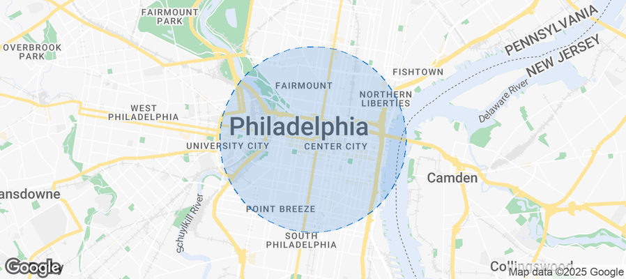 Map of Airbnb listings in Philadelphia