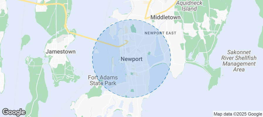 Map of Airbnb listings in Newport