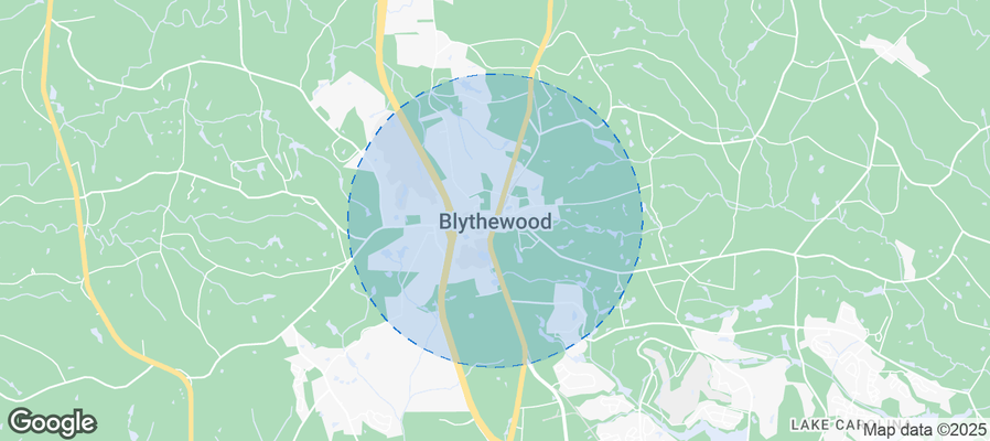 Map of Airbnb listings in Blythewood