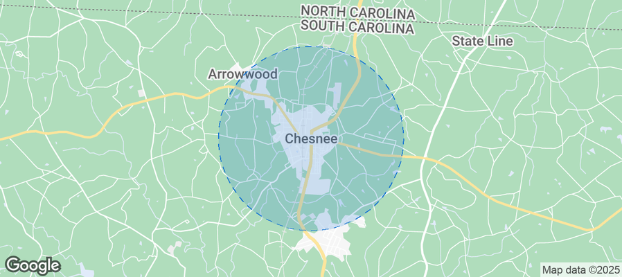 Map of Airbnb listings in Chesnee