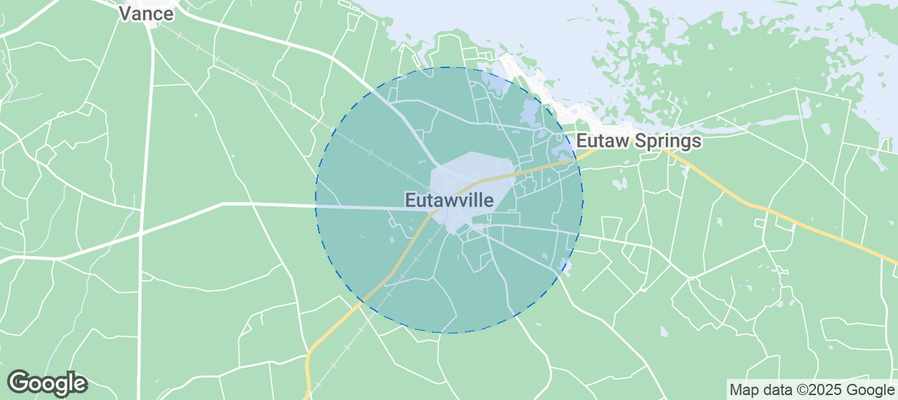 Map of Airbnb listings in Eutawville