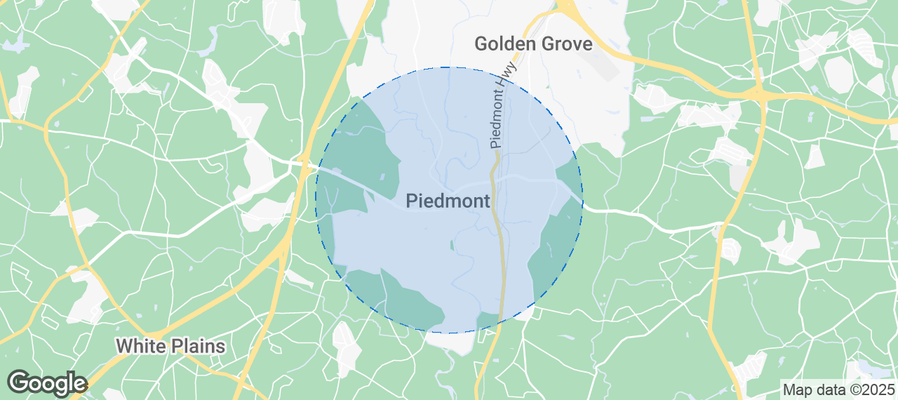 Map of Airbnb listings in Piedmont