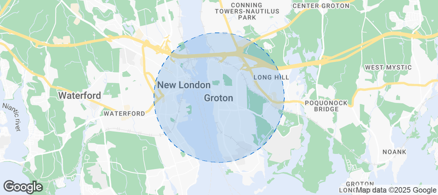 Map of Airbnb listings in Groton