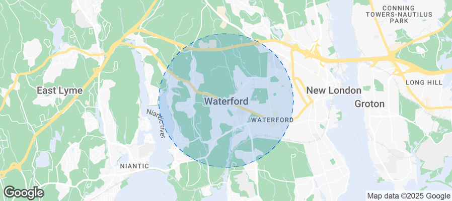 Map of Airbnb listings in Waterford