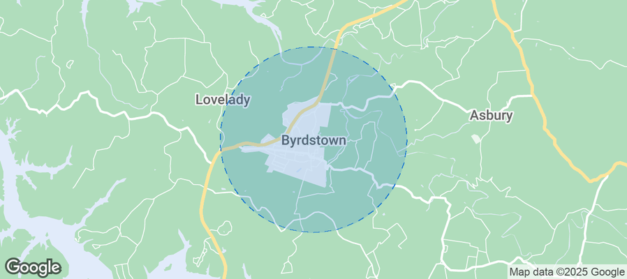 Map of Airbnb listings in Byrdstown