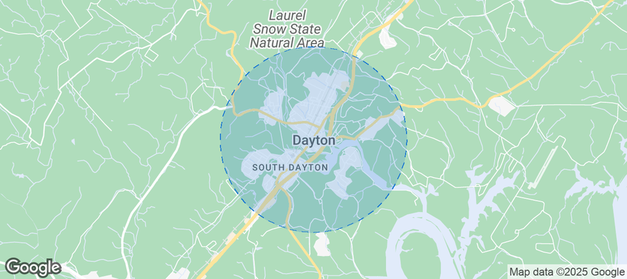 Map of Airbnb listings in Dayton