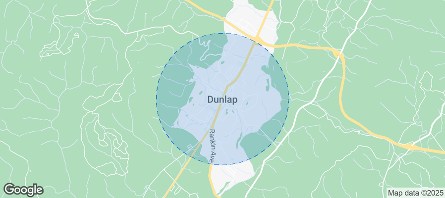 Map of Airbnb listings in Dunlap