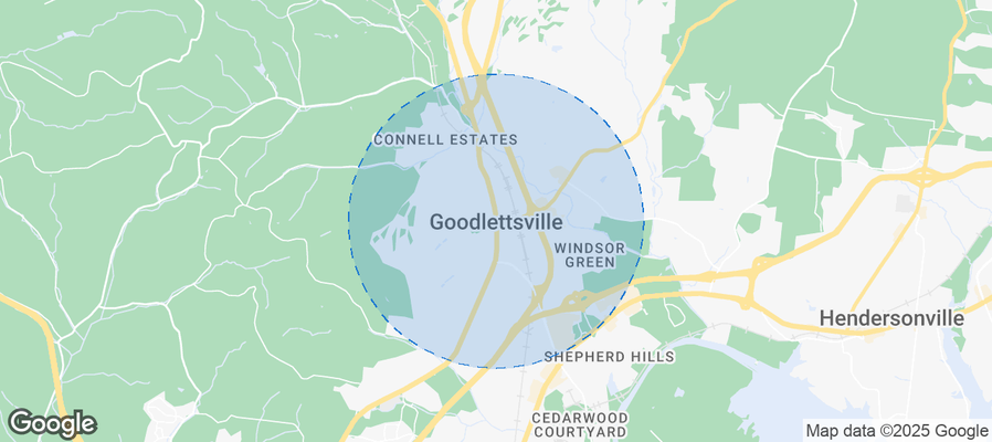 Map of Airbnb listings in Goodlettsville