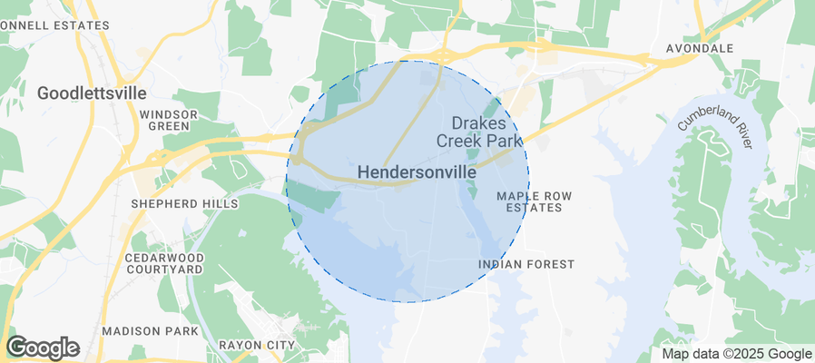 Map of Airbnb listings in Hendersonville