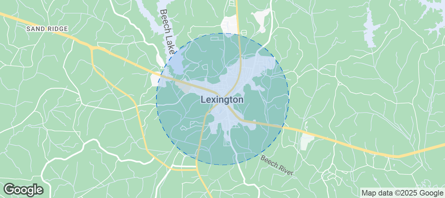 Map of Airbnb listings in Lexington