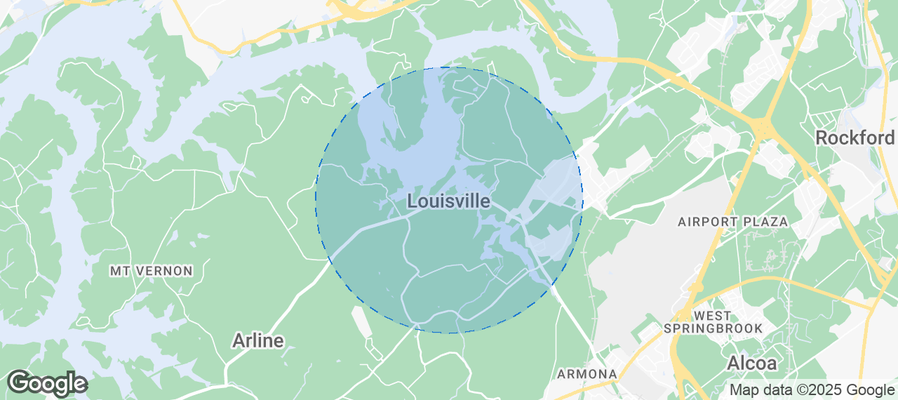 Map of Airbnb listings in Louisville