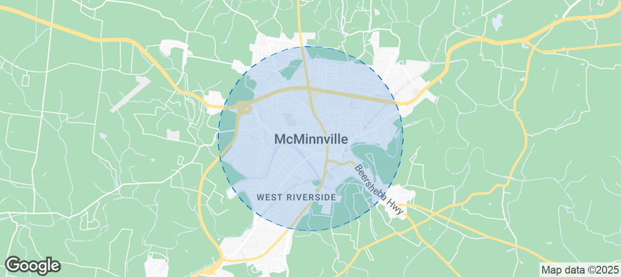 Map of Airbnb listings in McMinnville