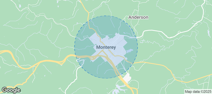 Map of Airbnb listings in Monterey
