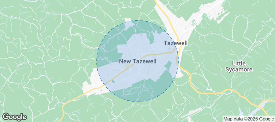 Map of Airbnb listings in New Tazewell