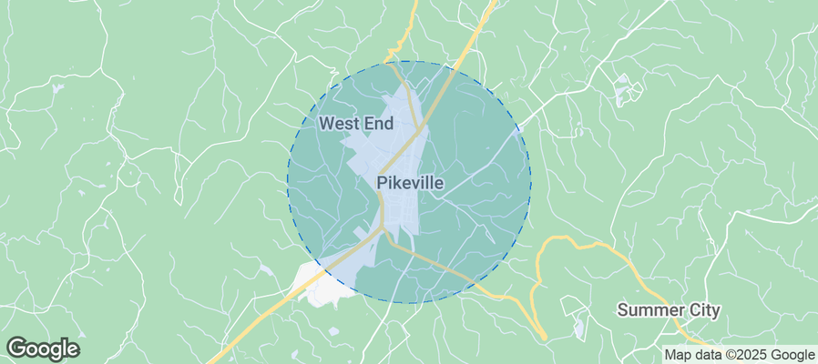 Map of Airbnb listings in Pikeville