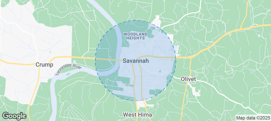 Map of Airbnb listings in Savannah
