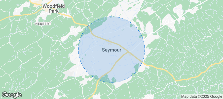 Map of Airbnb listings in Seymour