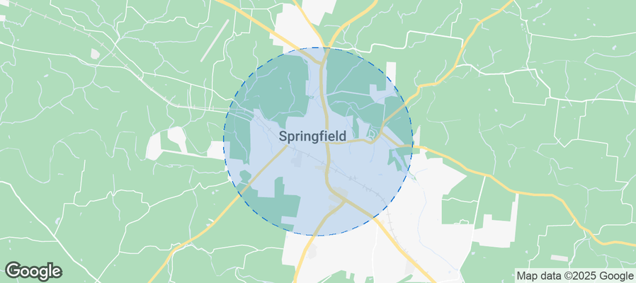 Map of Airbnb listings in Springfield