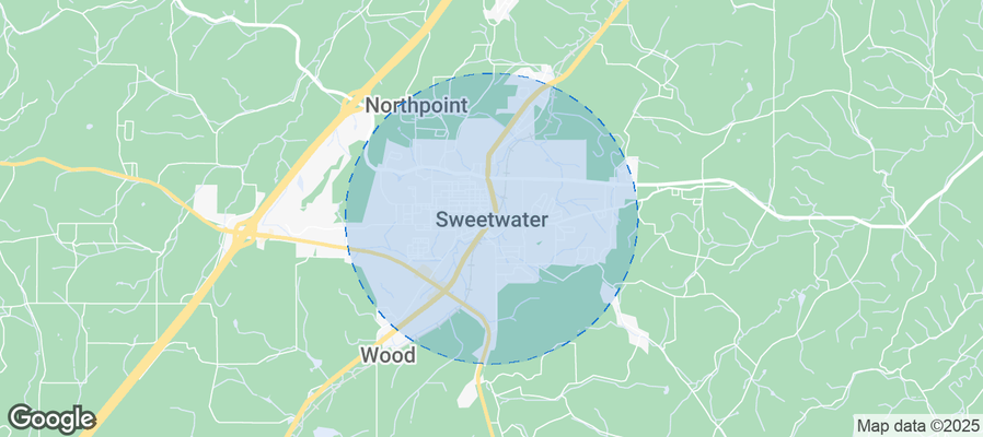 Map of Airbnb listings in Sweetwater